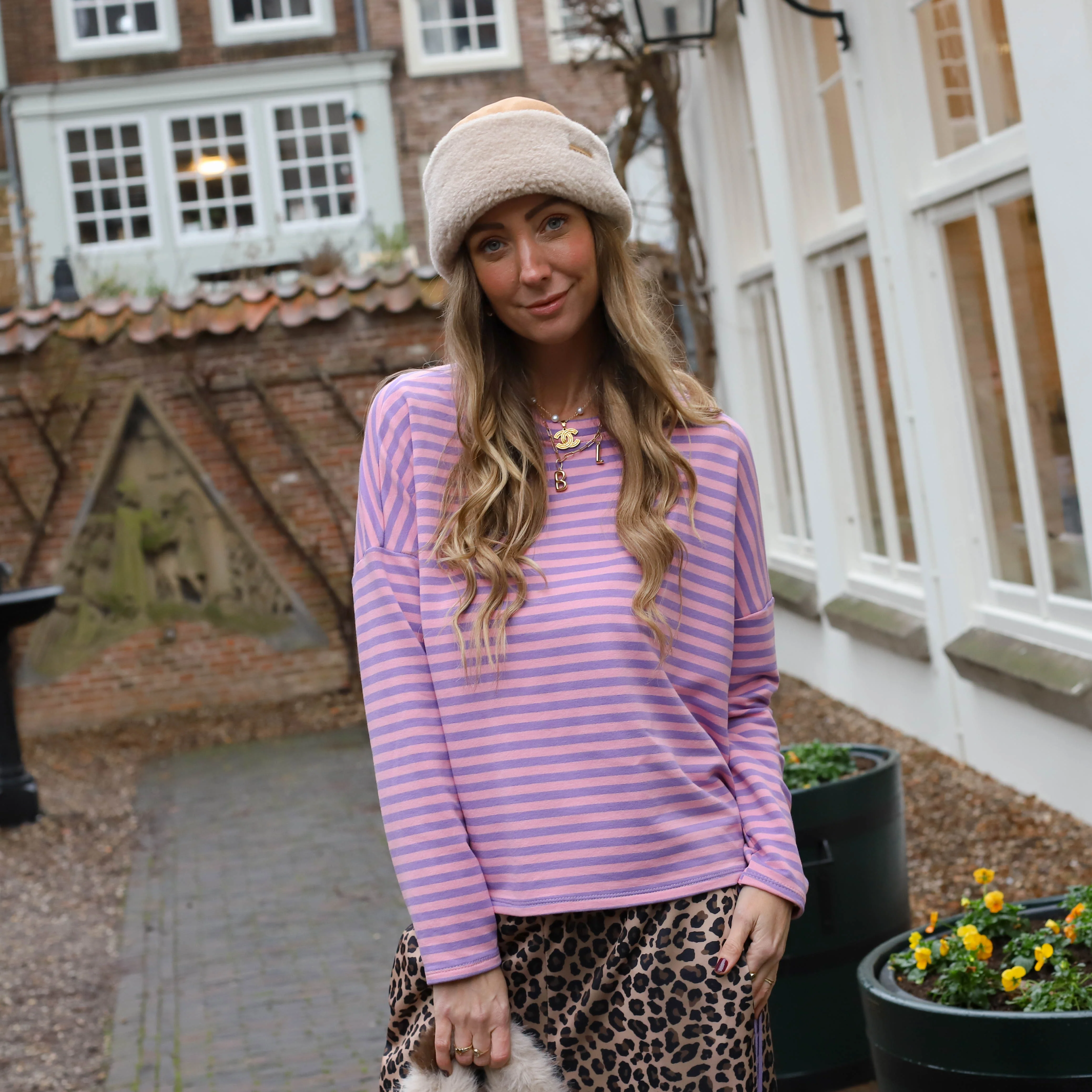 Billy streep trui lila roze