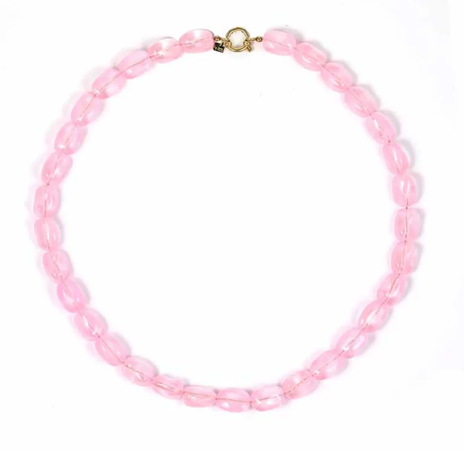 By Jam grove transparante kralenketting babyroze