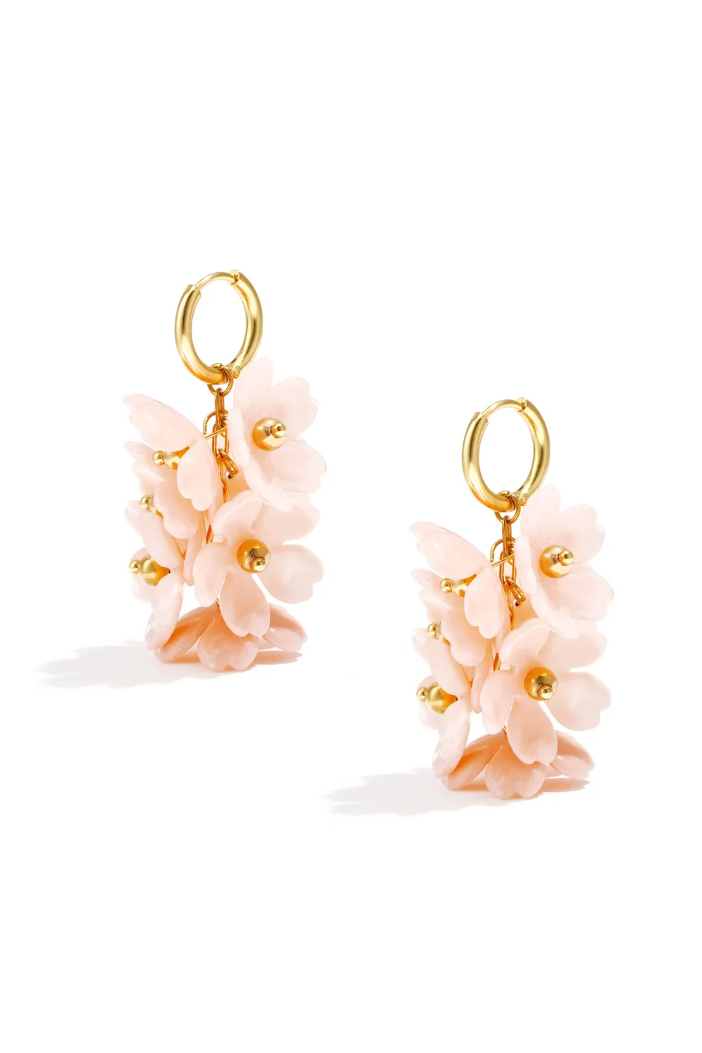 Flower oorbellen light pink
