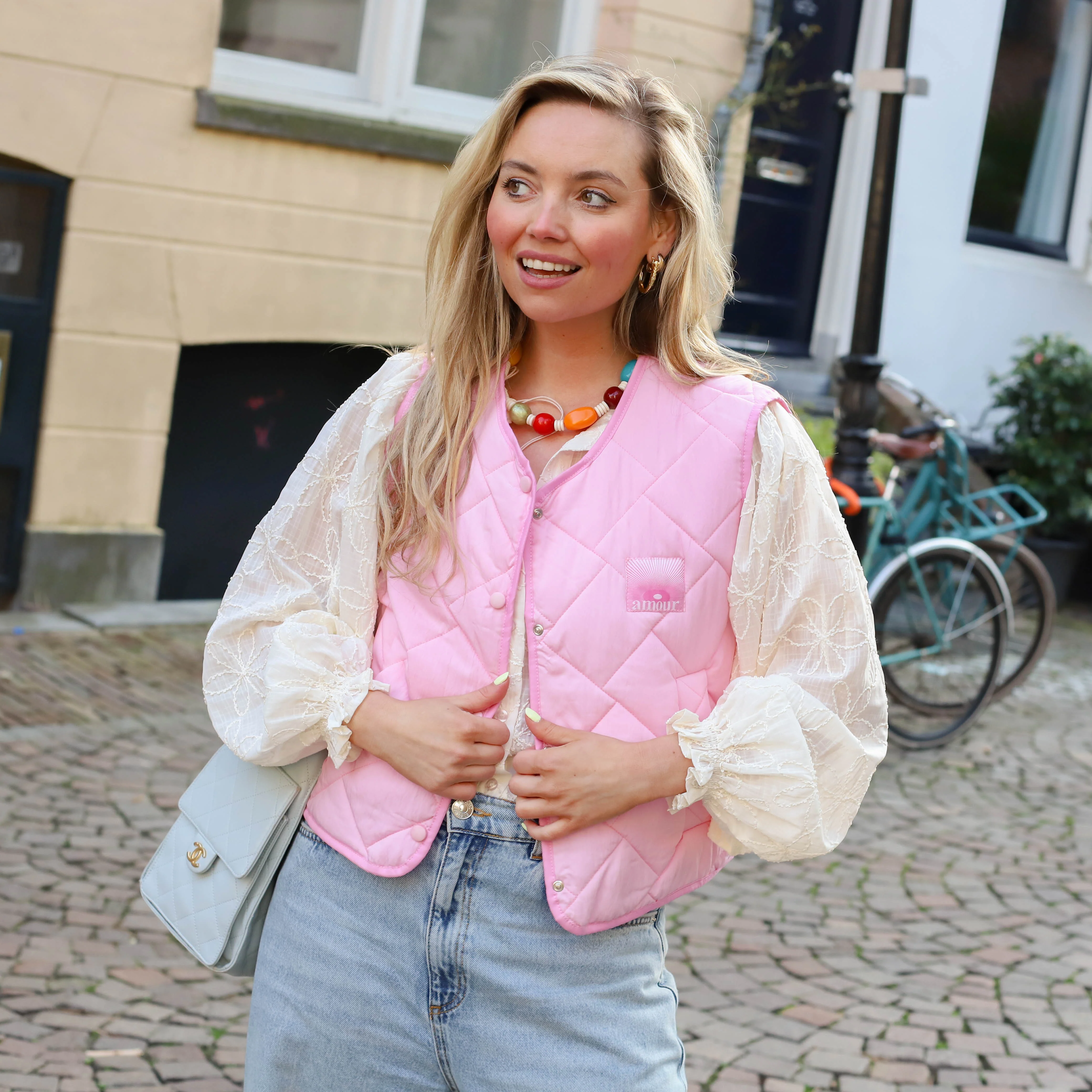 Gilet Amour roze - Image 5