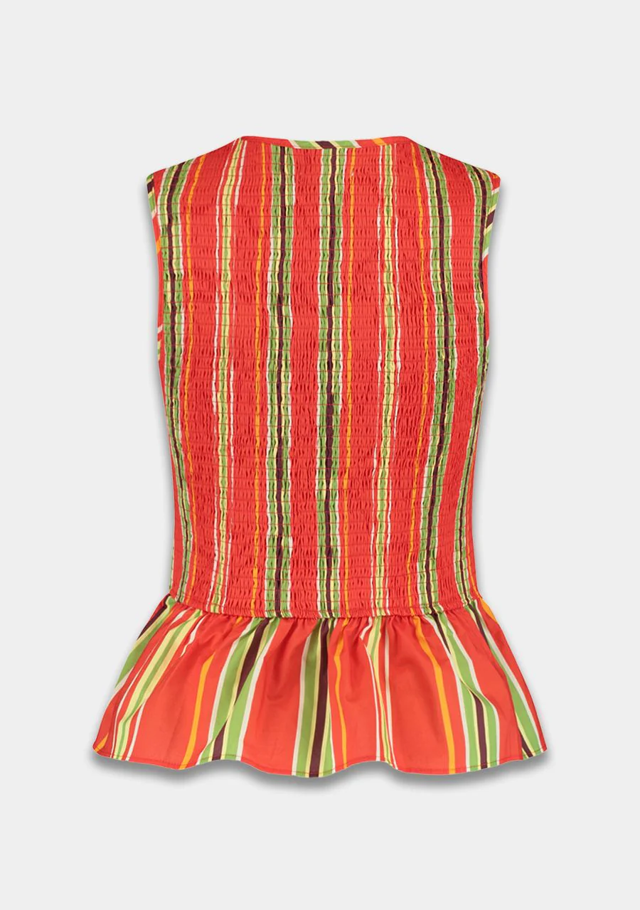Harper & Yve Cindy top multi stripe red - Image 7