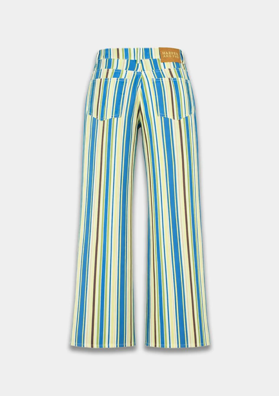 Harper & Yve Mayra pants multi stripe blue - Image 9