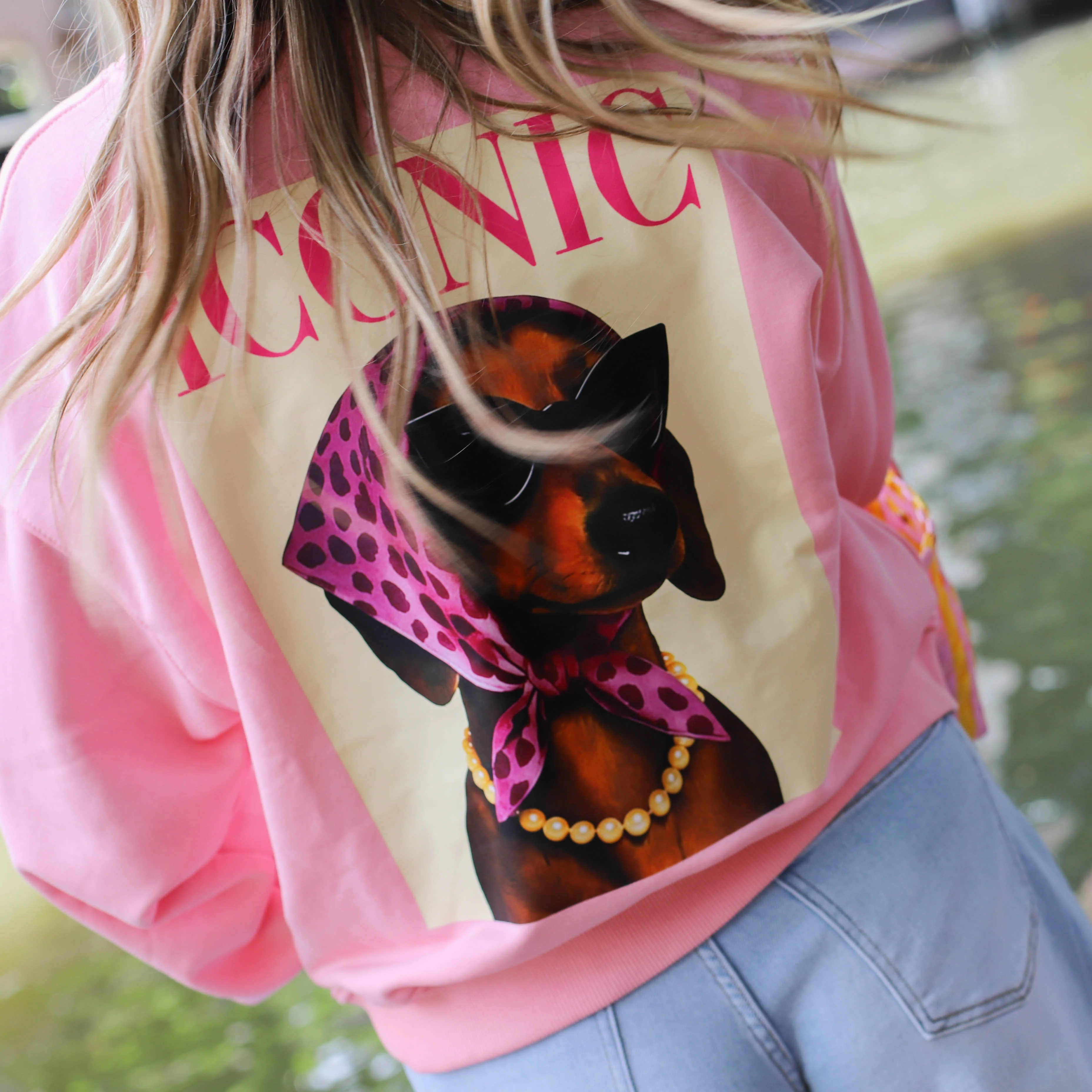 Iconic dog sweater roze - Image 4