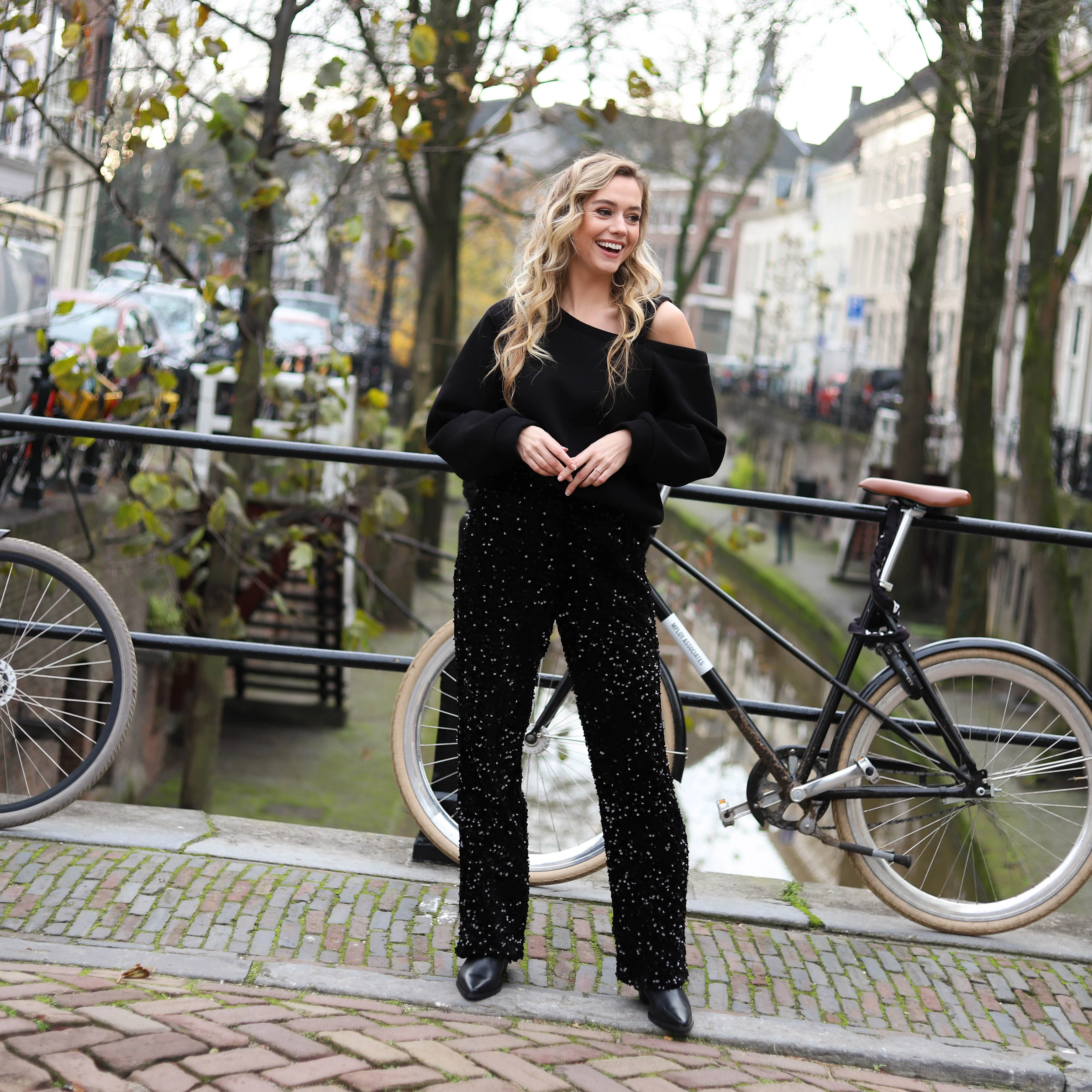 Kam wide broek zwart - Image 5