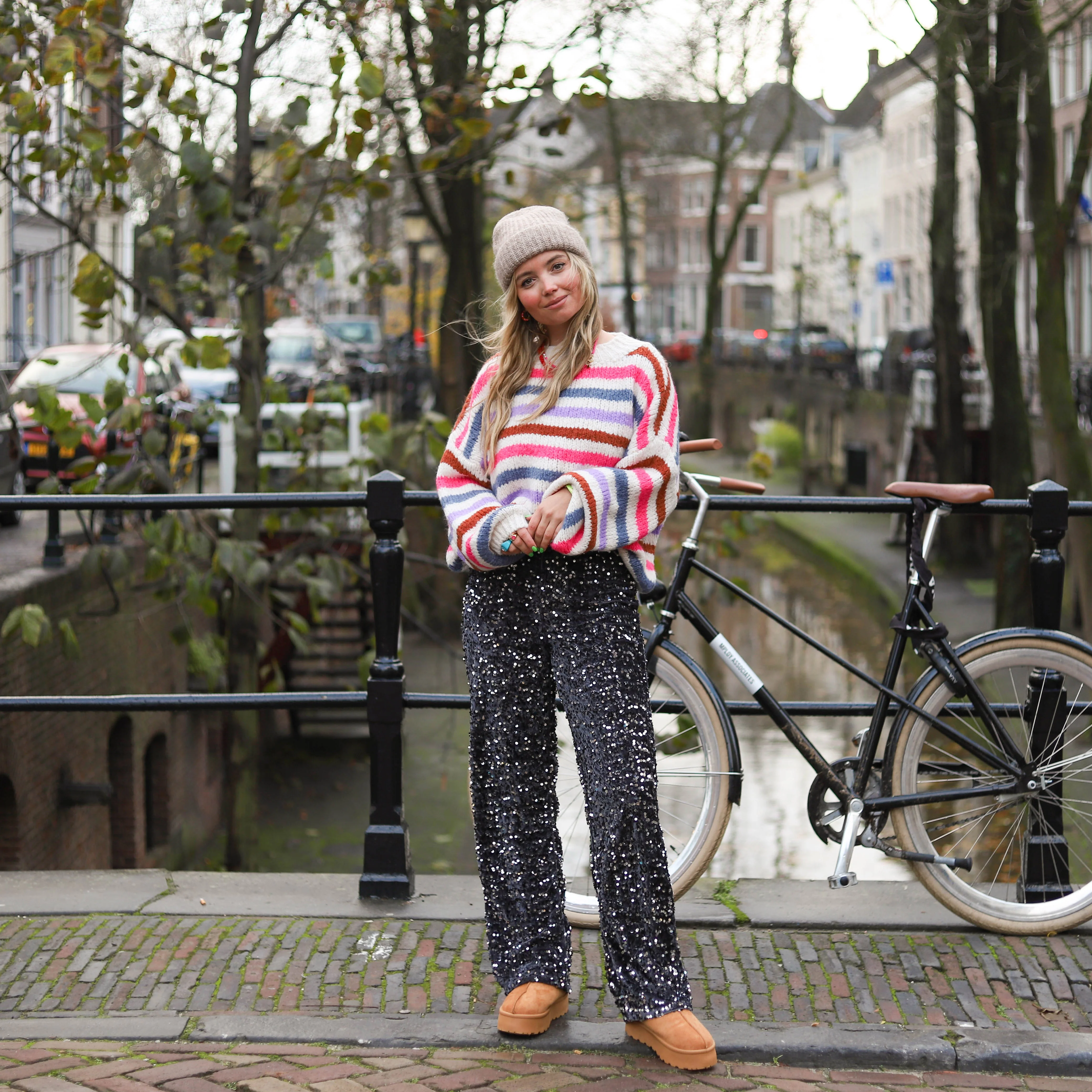 Kam wide broek zwart zilver - Image 33