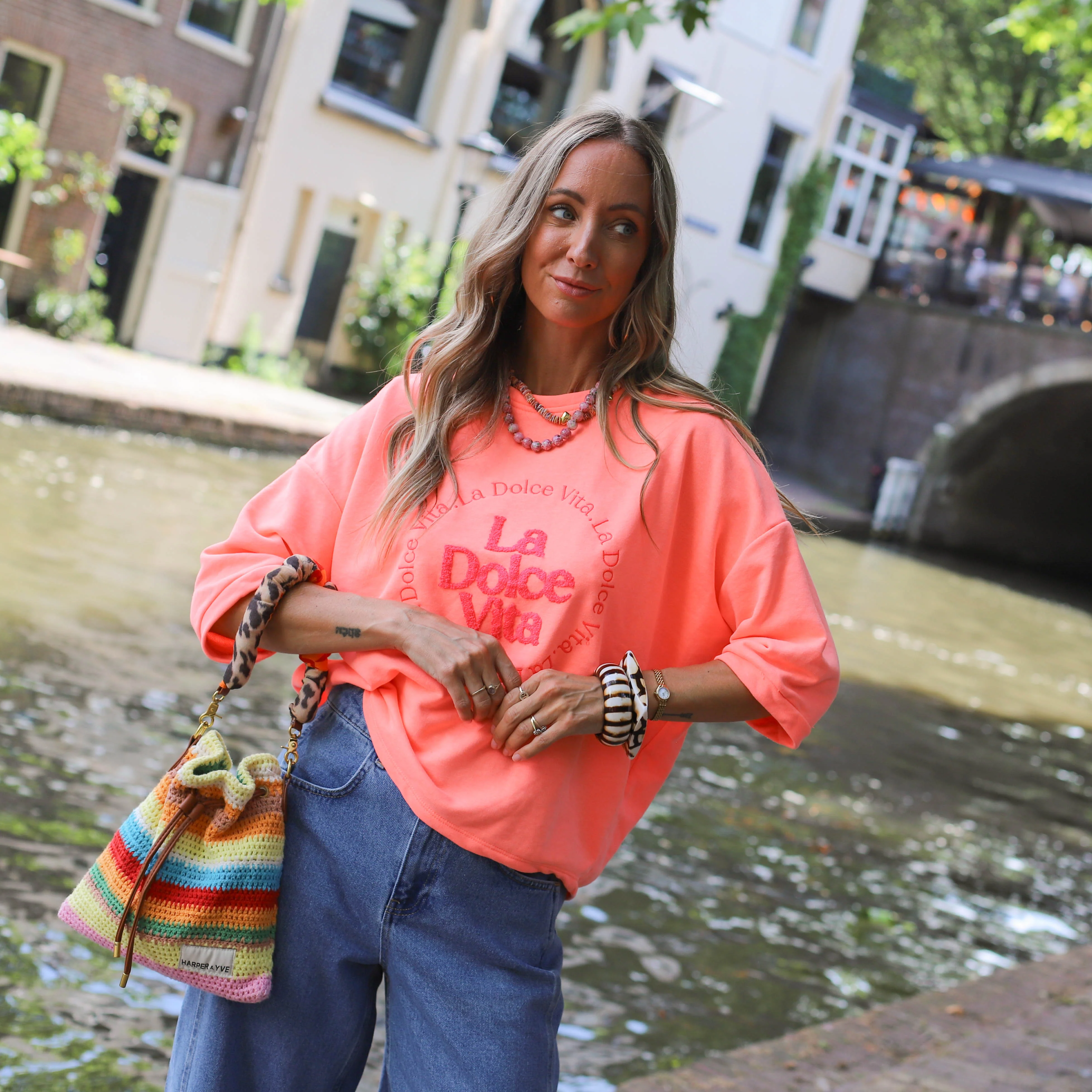La Dolce Vita sweater oranje
