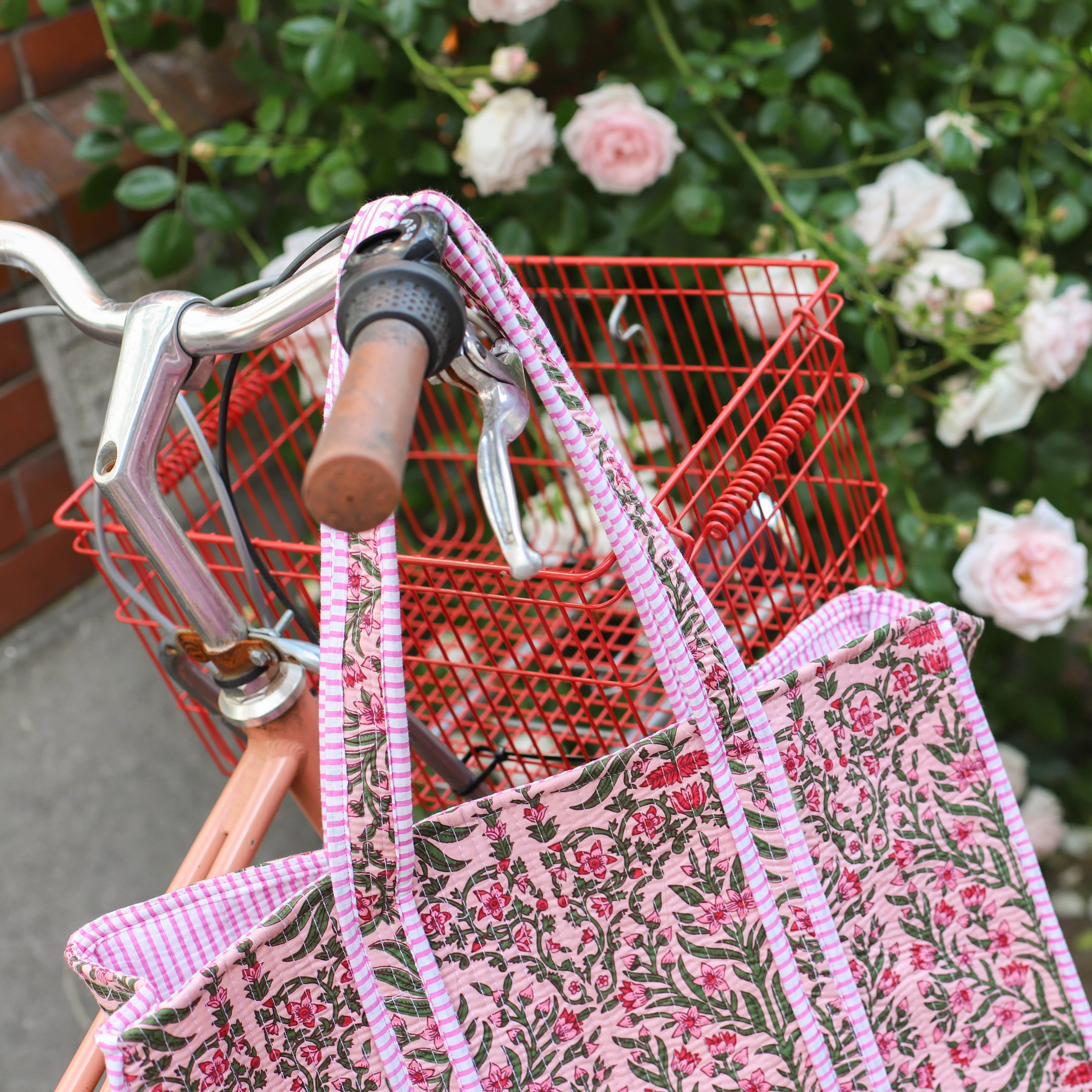 Loffs Katoenen beach bag flower - Image 2