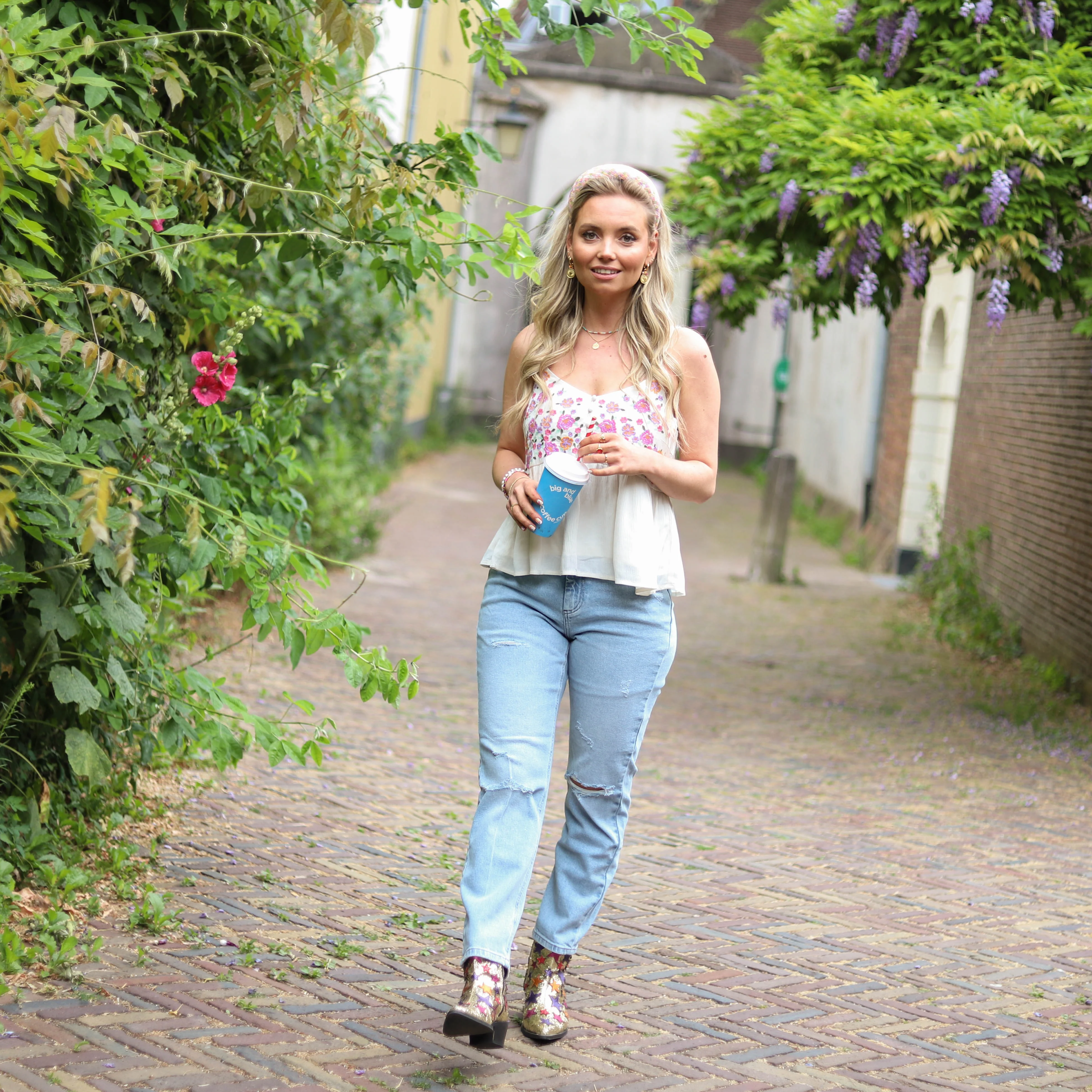 Noisy May straight ankle jeans light blue - Image 2