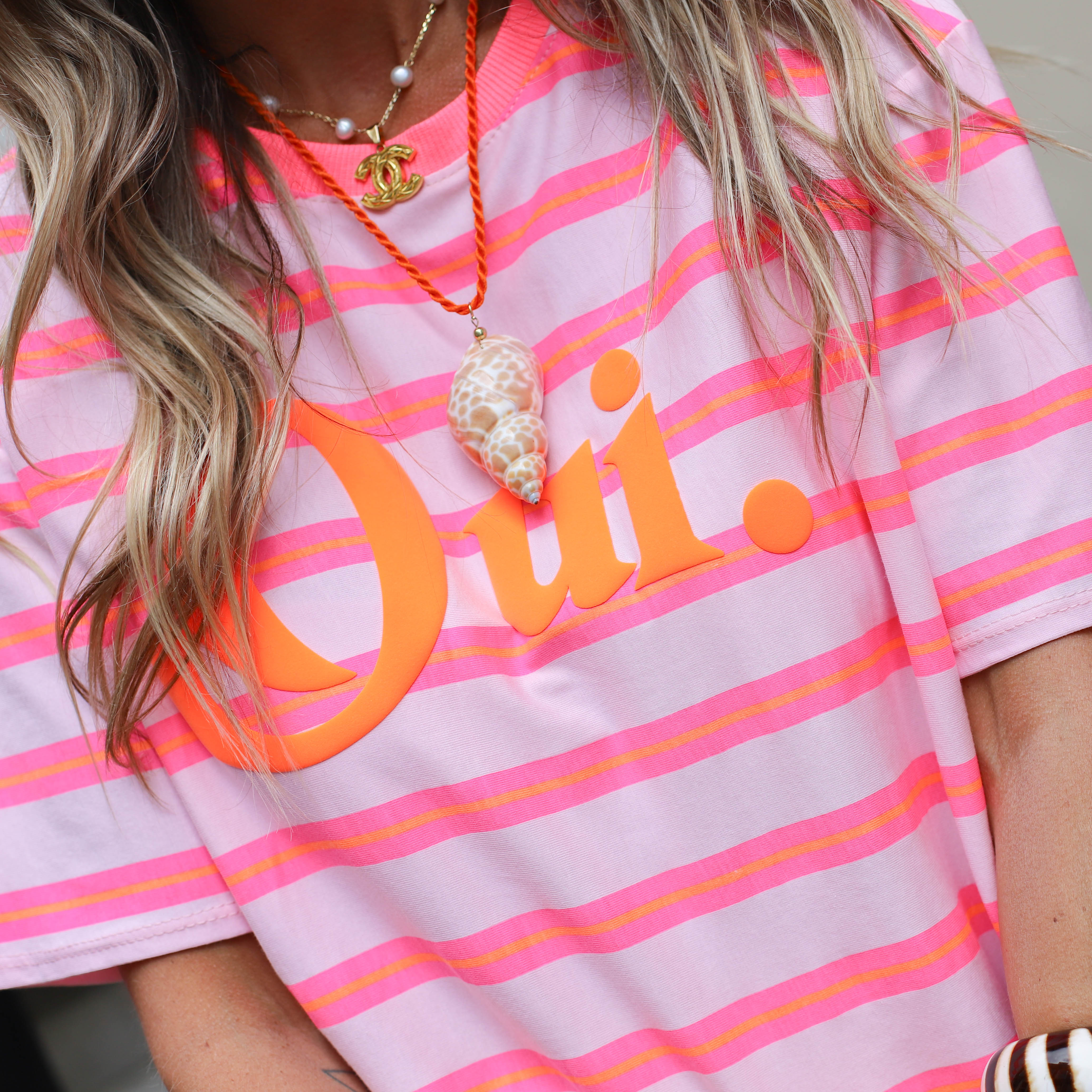 Oui shirt roze fuchsia oranje - Image 3