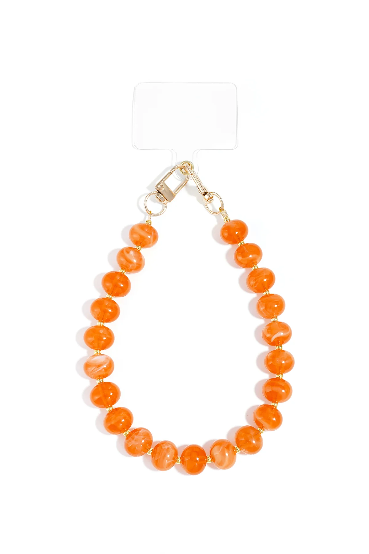Phone cord beads oranje