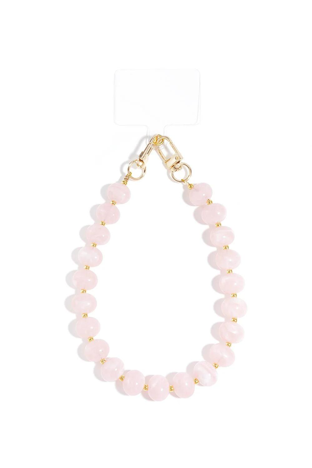 Phone cord beads roze