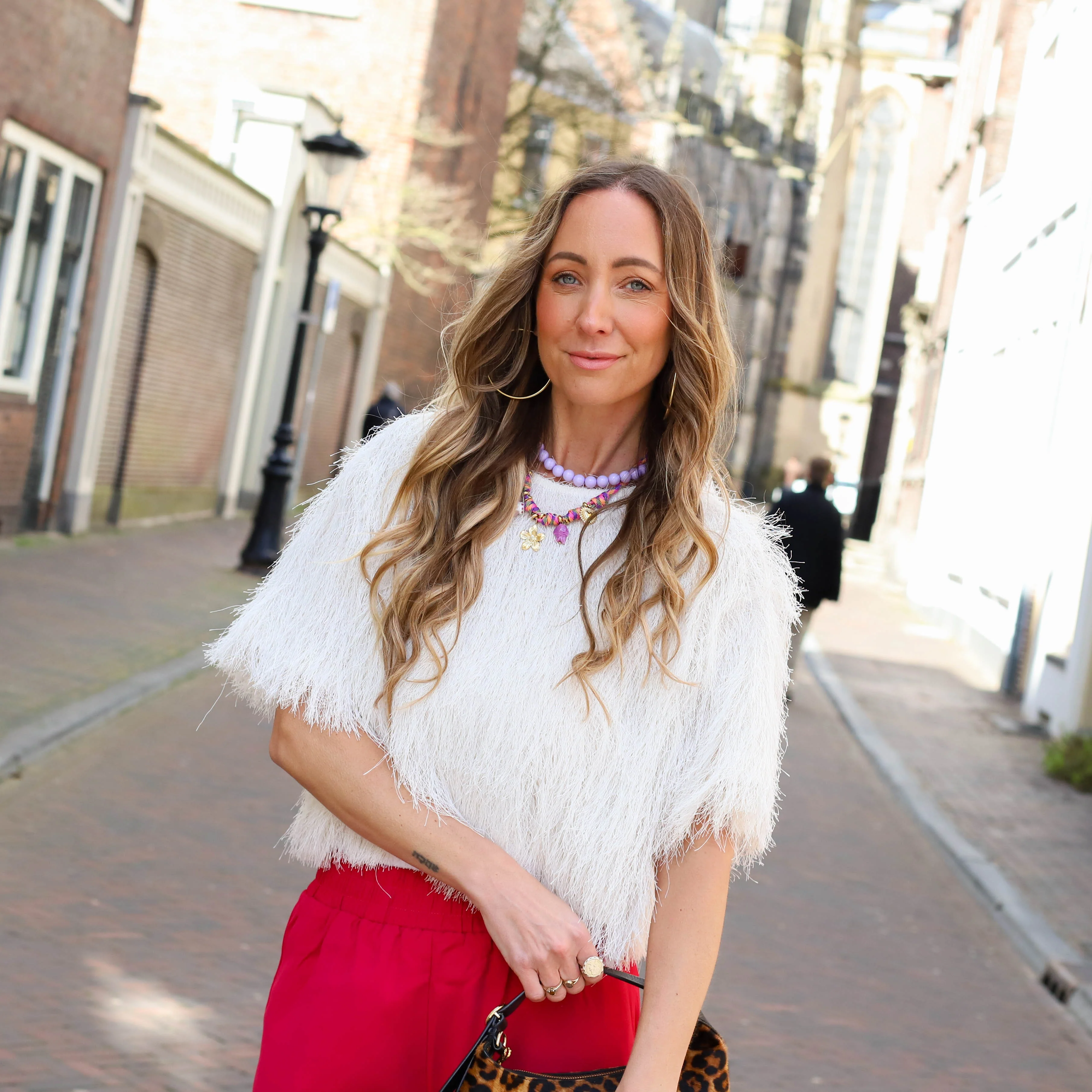 Refined Department woven cropped fringes blouse Fayenna - Image 6