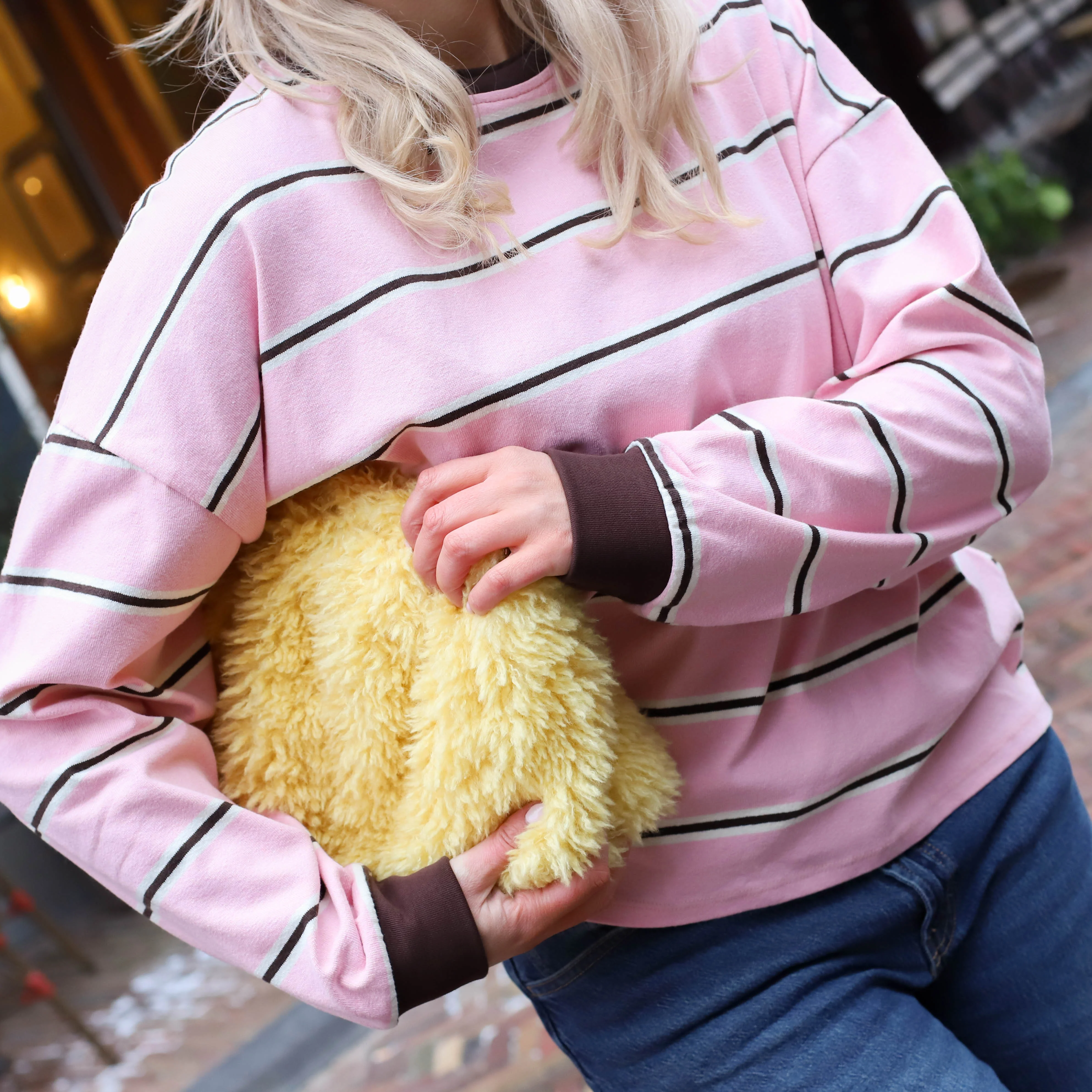 Saar streep shirt roze - Image 3
