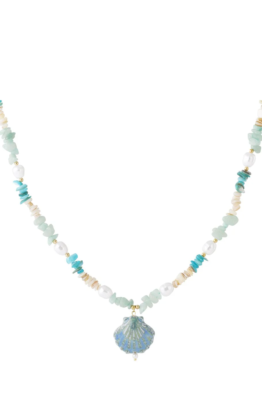 Schelpen ketting blauw - Image 4