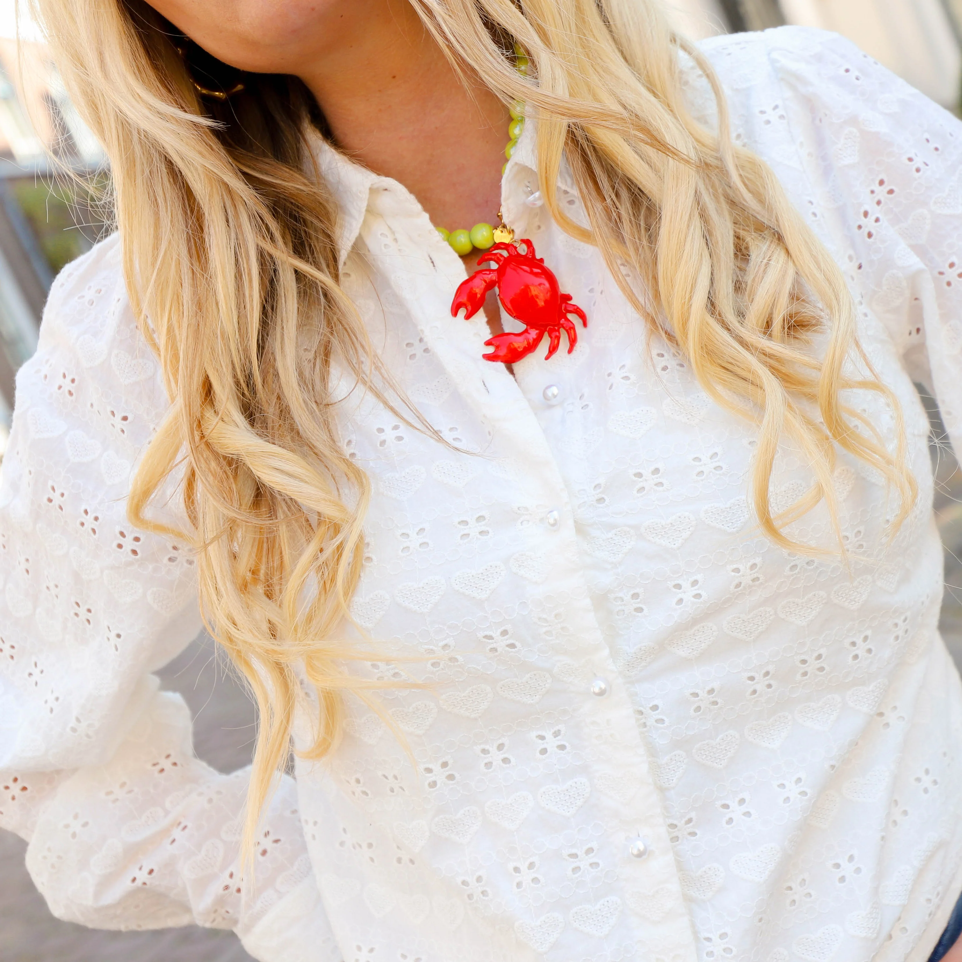 YAS Heartly tie shirt star white - Image 4