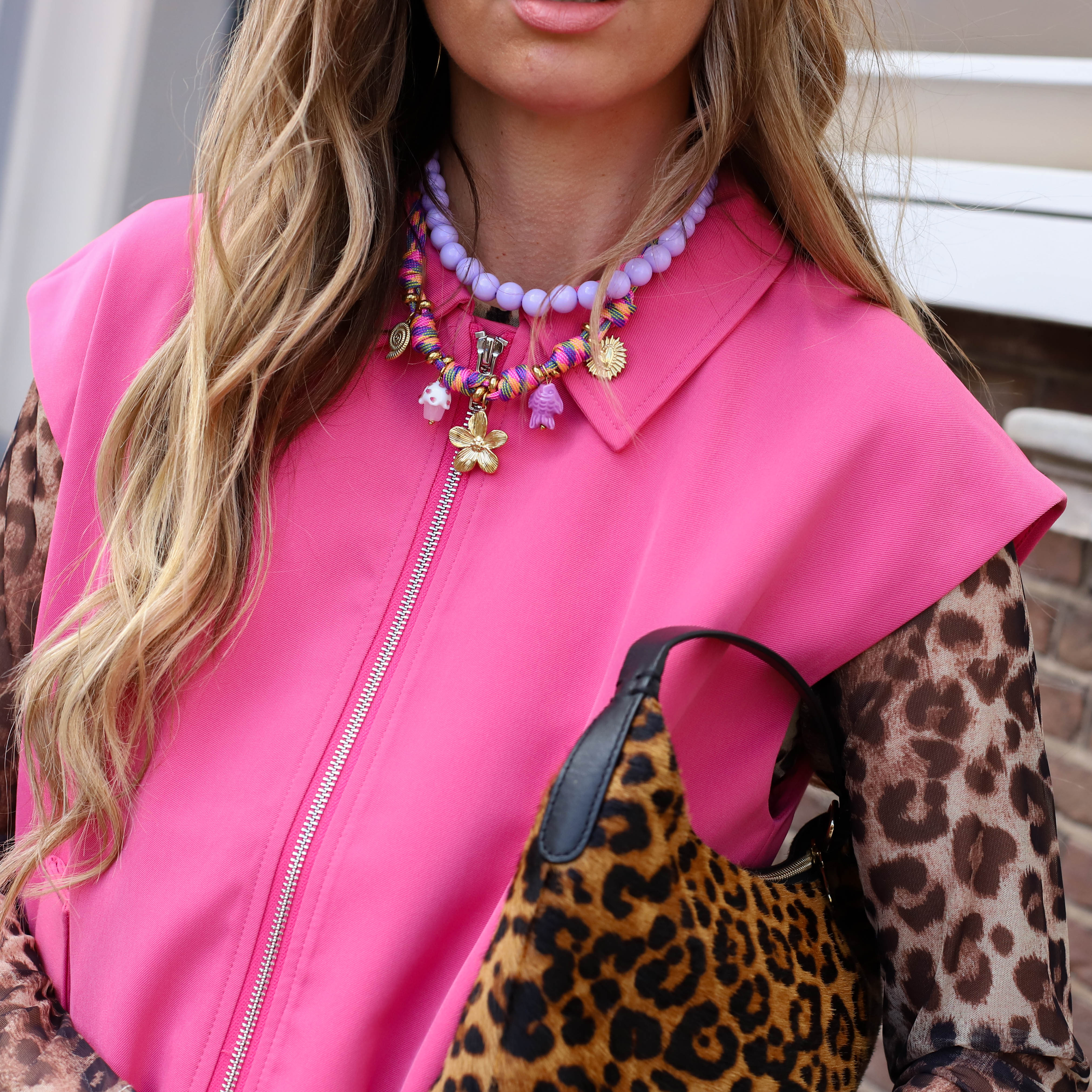 Ydence gilet Danielle Berry pink - Image 4