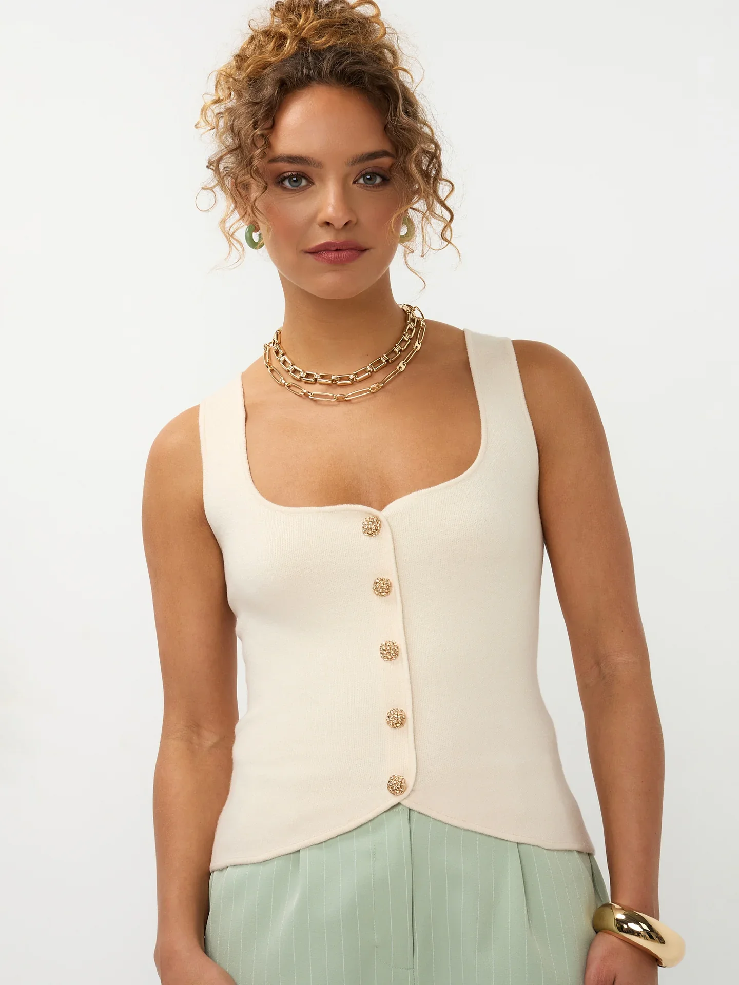 Ydence Knitted top Mella ecru - Image 7