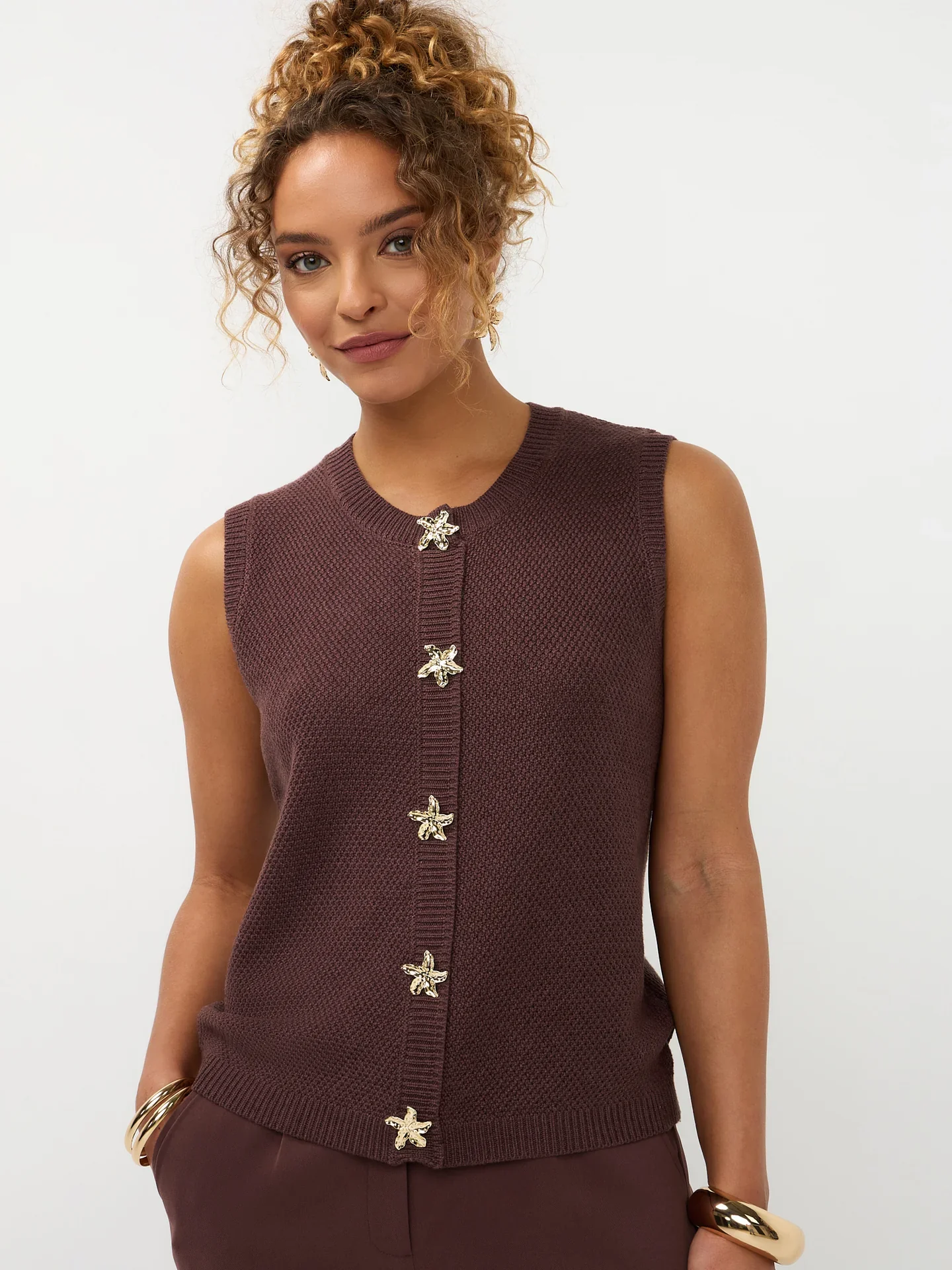 Ydence Knitted top Mona brown - Image 4